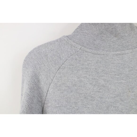 New Adidas Womens XL Spell Out Trefoil Striped Thermal Knit Half Zip Sweatshirt - Picture 13 of 16